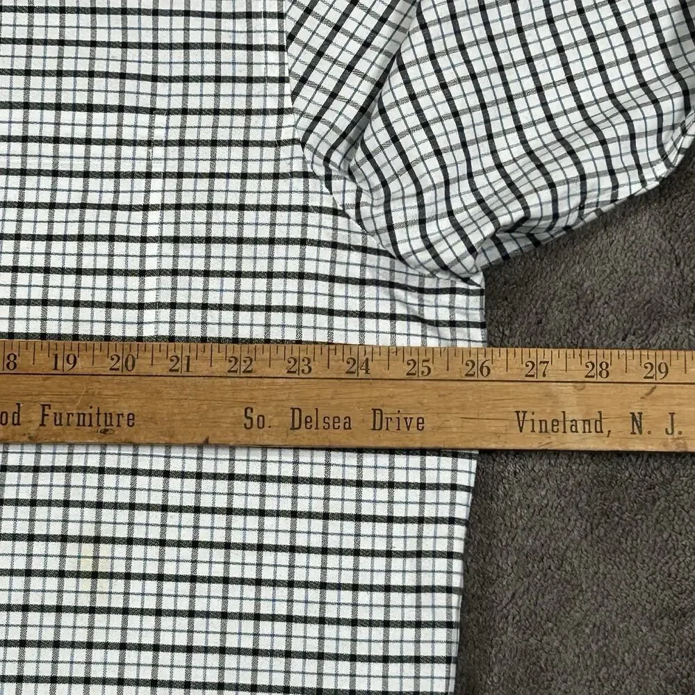 Land's End XL Tall Traditional Fit‎ Crisp Plaid Supima Cotton Button Down Shirt